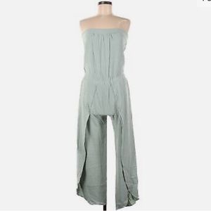 South Moon Under Abbeline Strapless Jumpsuit in Sage Size S
